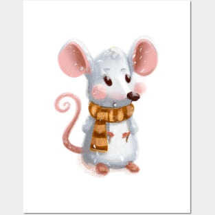 Cute Mouse Drawing Posters and Art